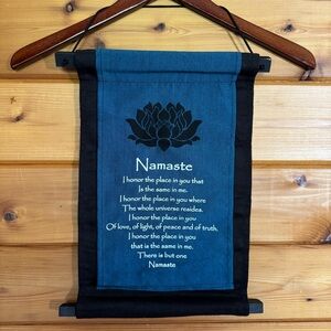 Blue and Black Namaste Wall Hanging
